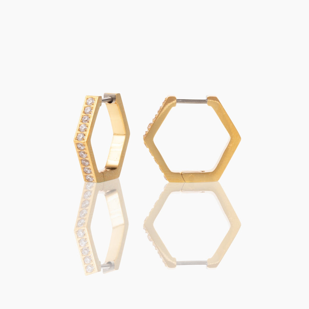Pavé Friday Hoop Earrings