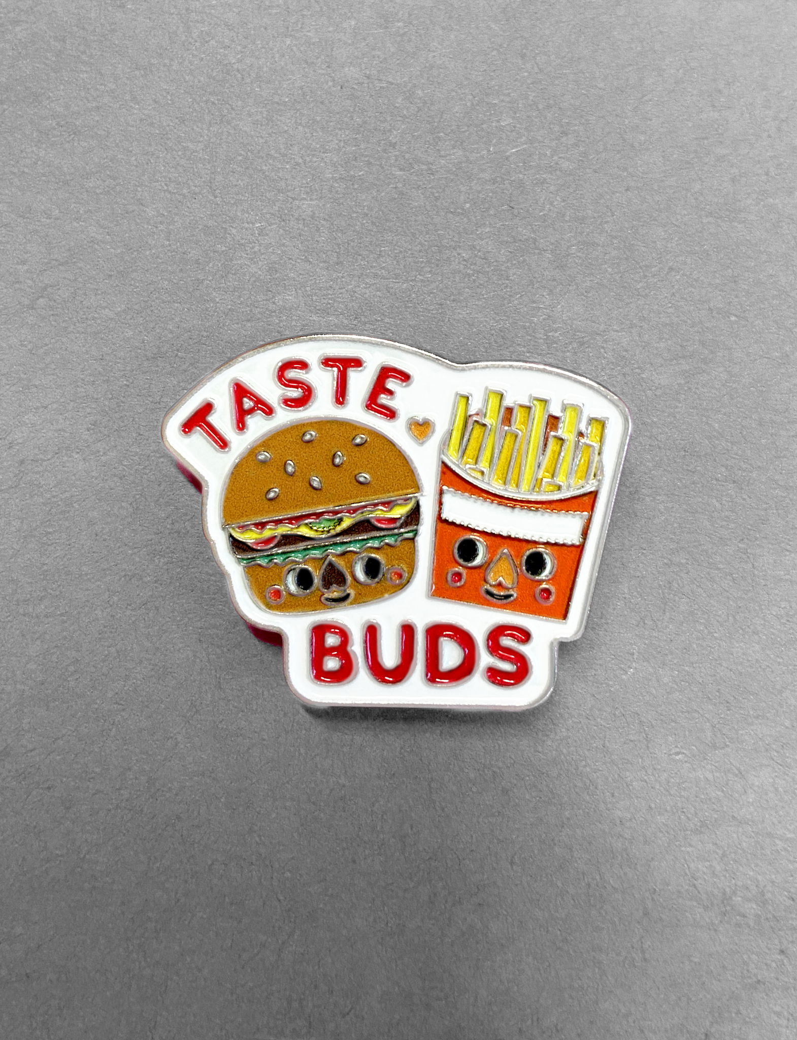 NEW! Burger & Fries Taste Buds Soft Enamel Pin