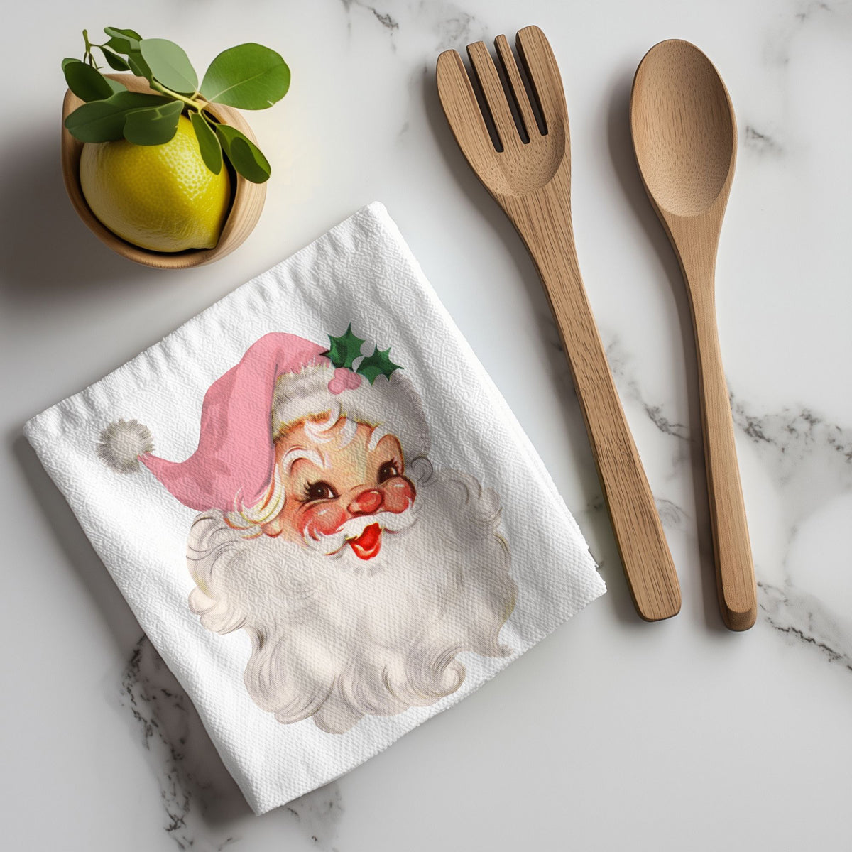 Vintage Pink Santa
