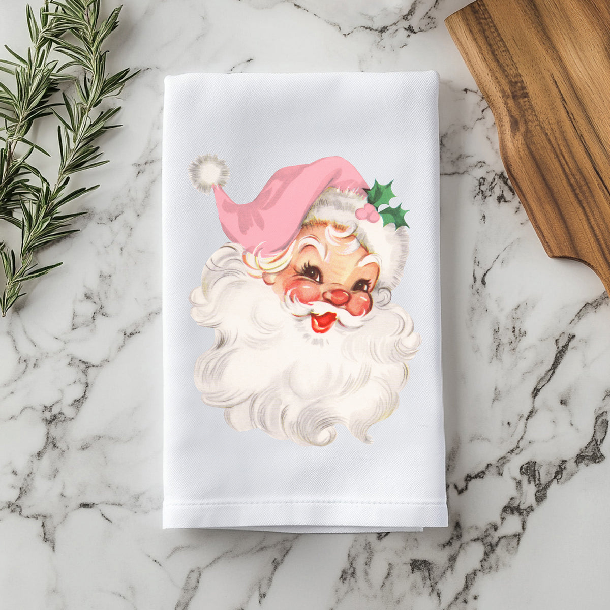 Vintage Pink Santa