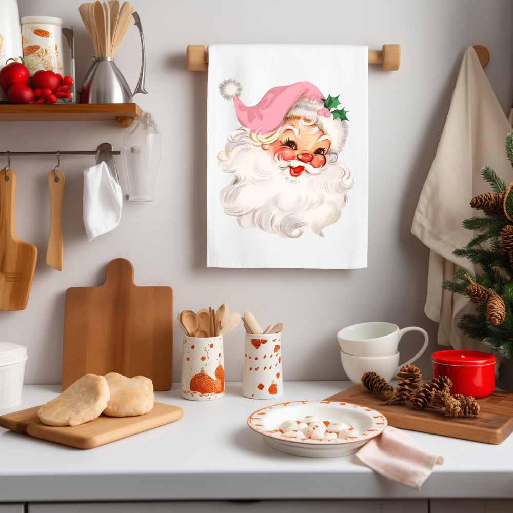 Vintage Pink Santa