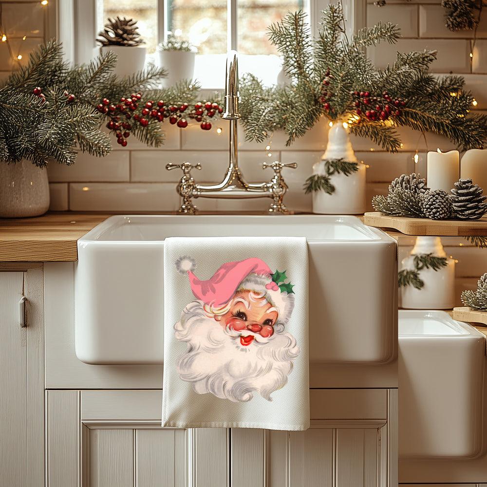 Vintage Pink Santa