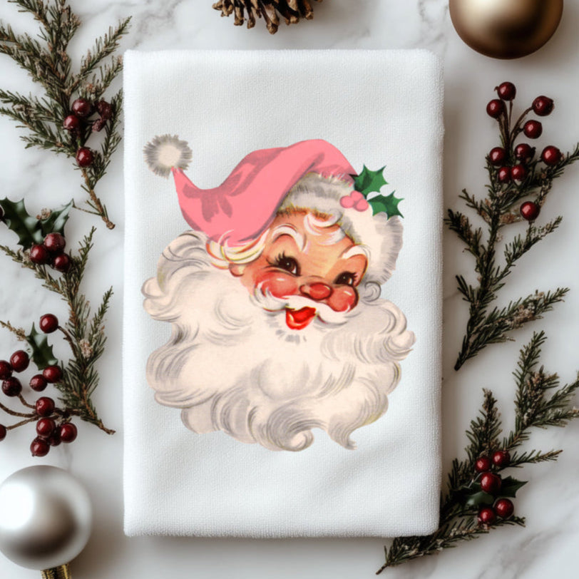 Vintage Pink Santa