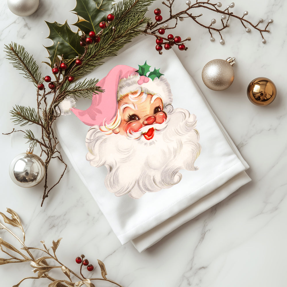 Vintage Pink Santa