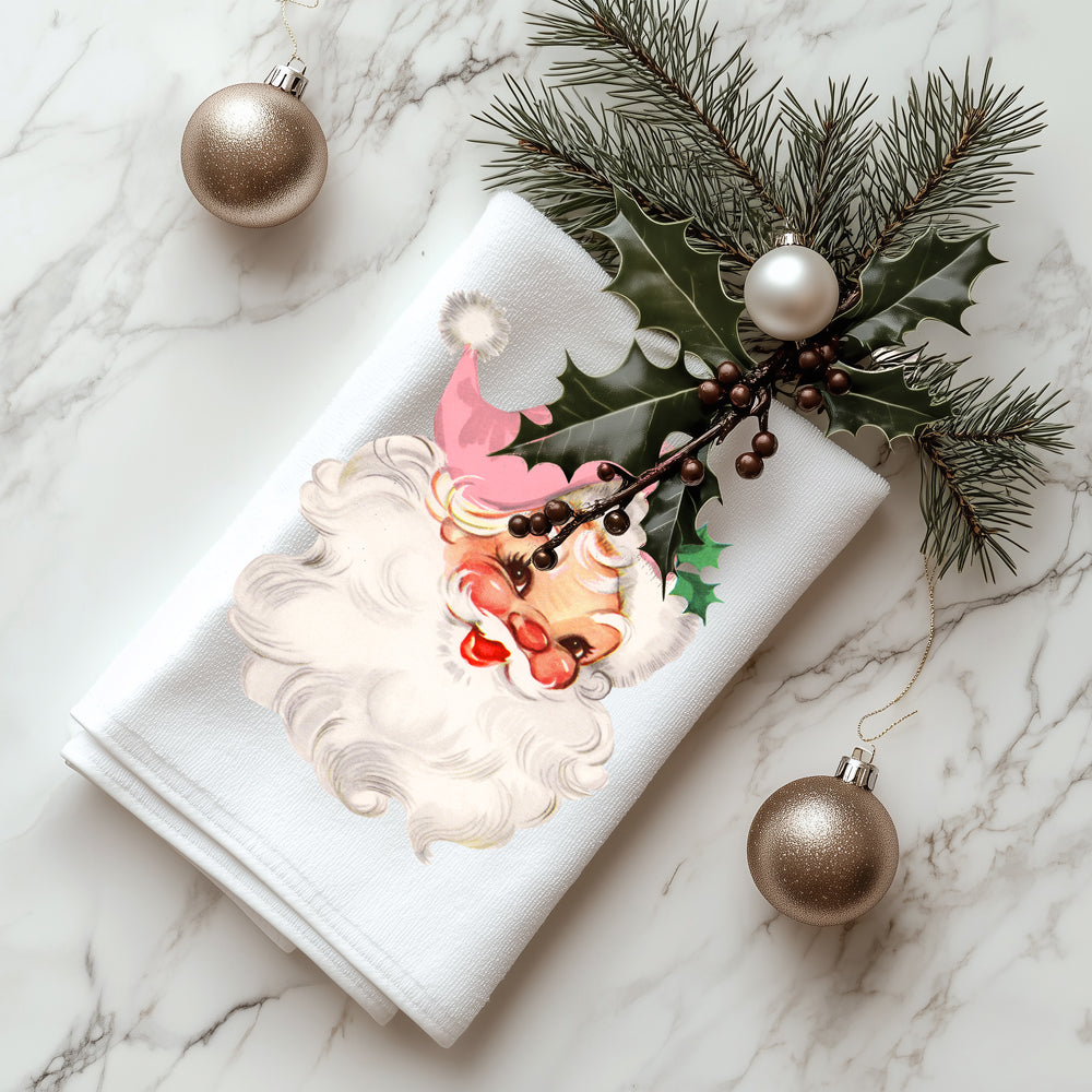 Vintage Pink Santa