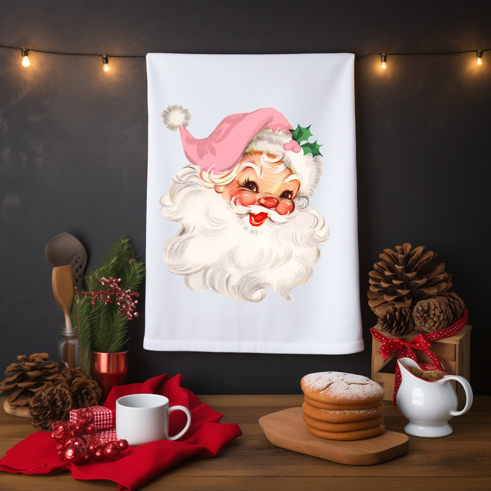 Vintage Pink Santa