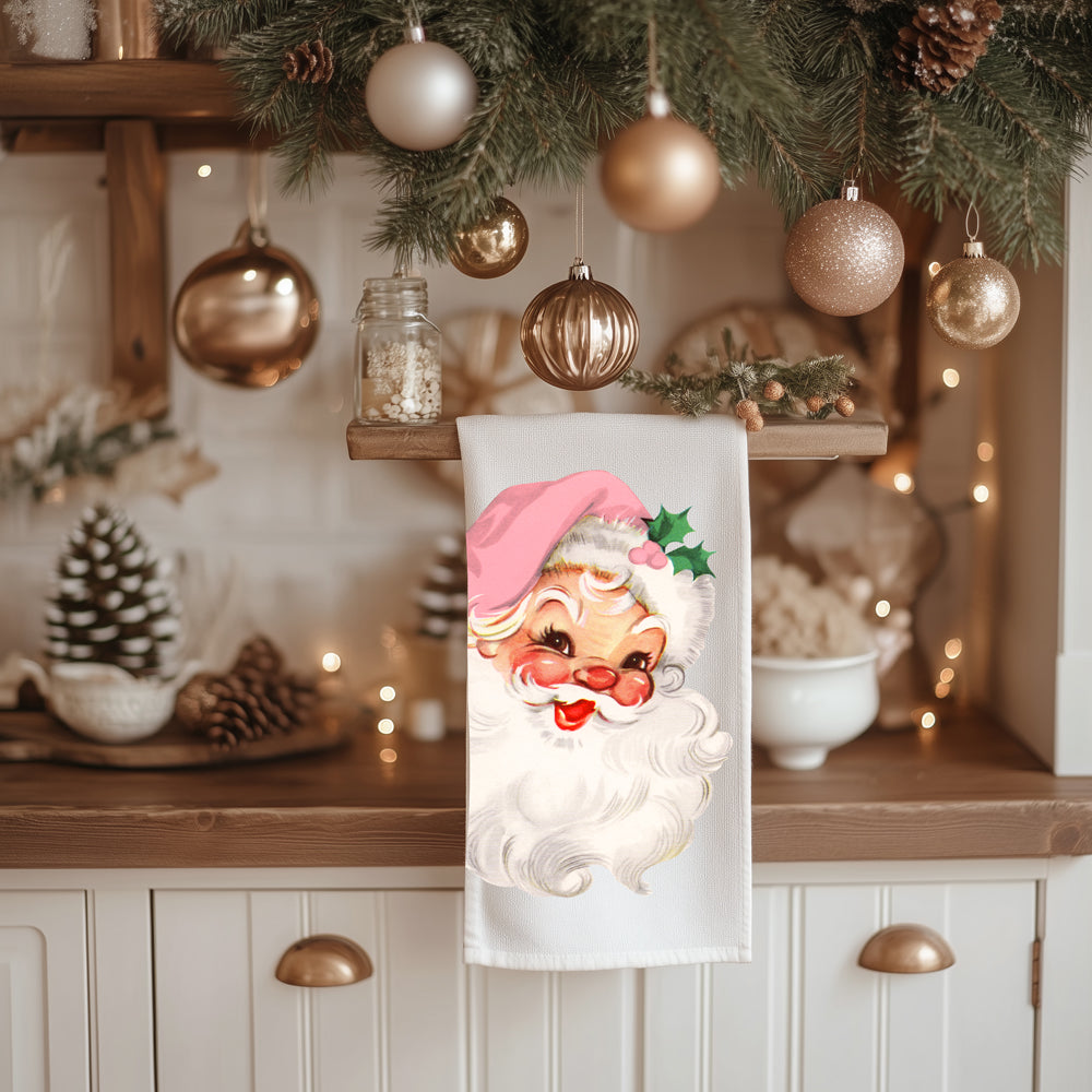 Vintage Pink Santa