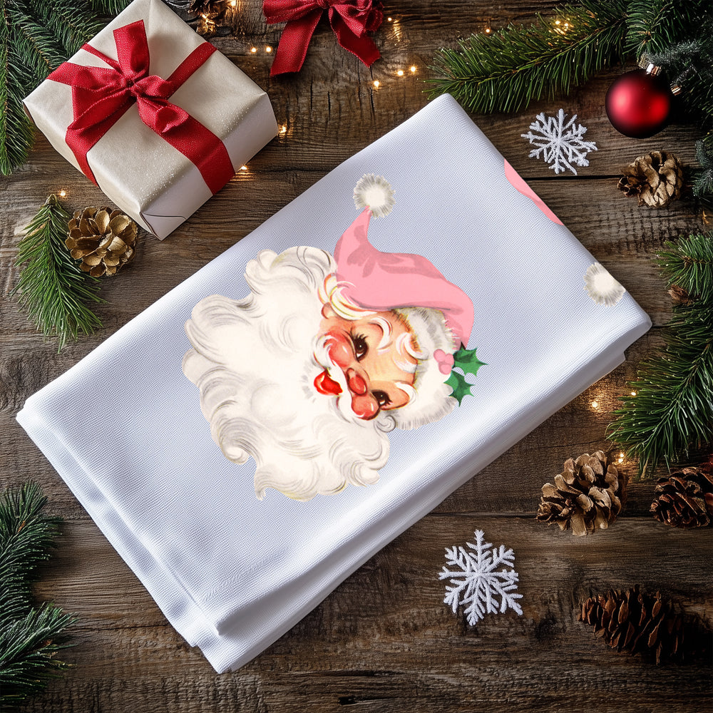 Vintage Pink Santa