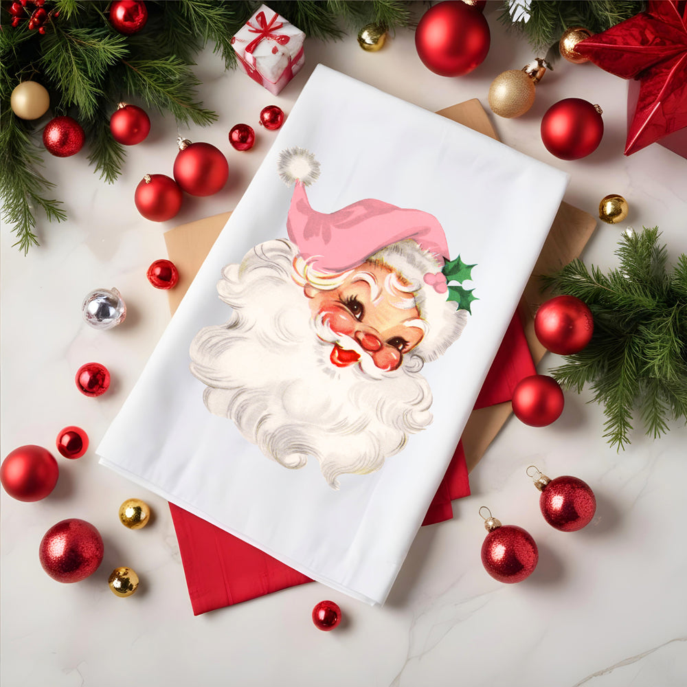 Vintage Pink Santa