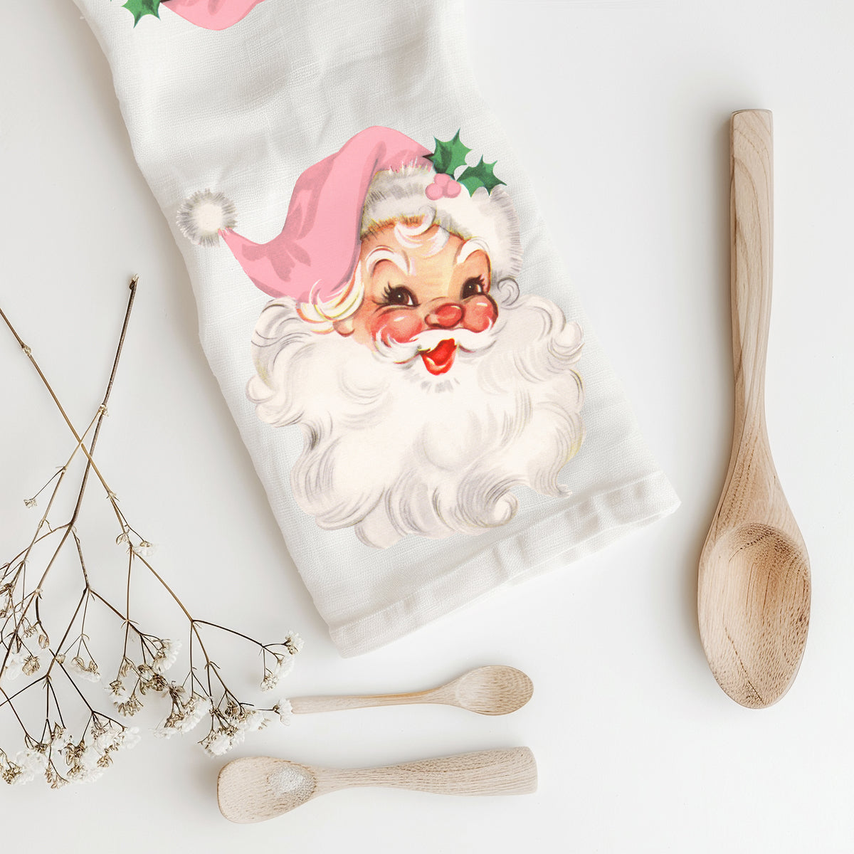 Vintage Pink Santa