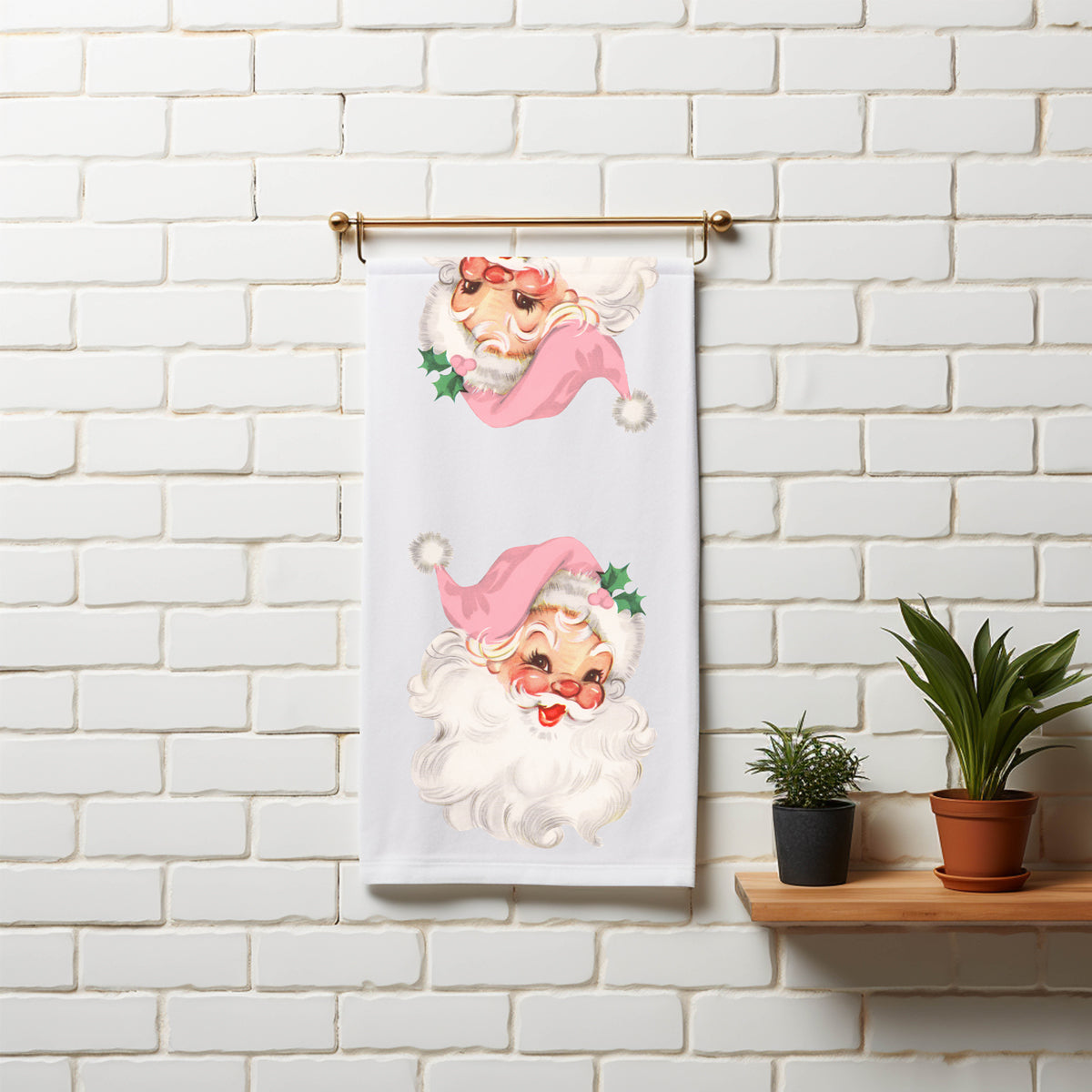 Vintage Pink Santa