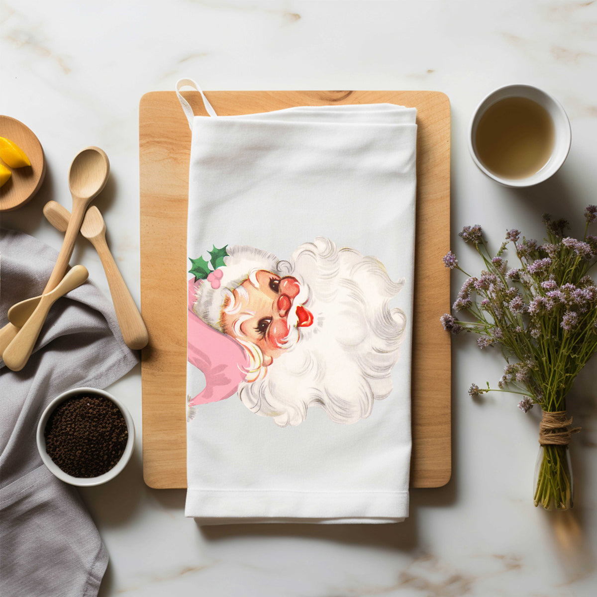 Vintage Pink Santa