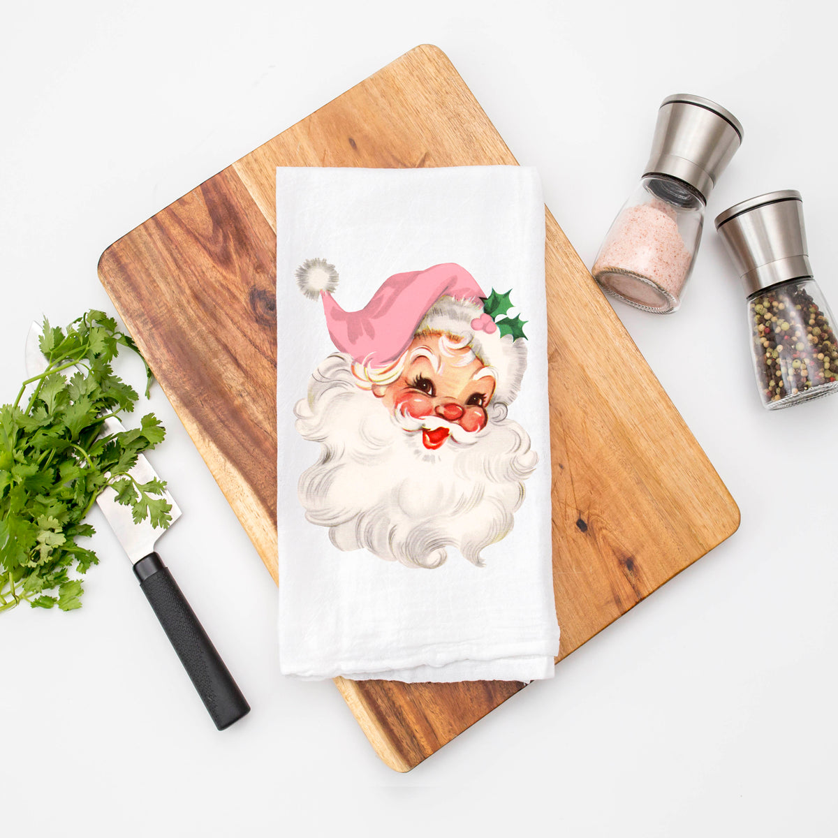 Vintage Pink Santa