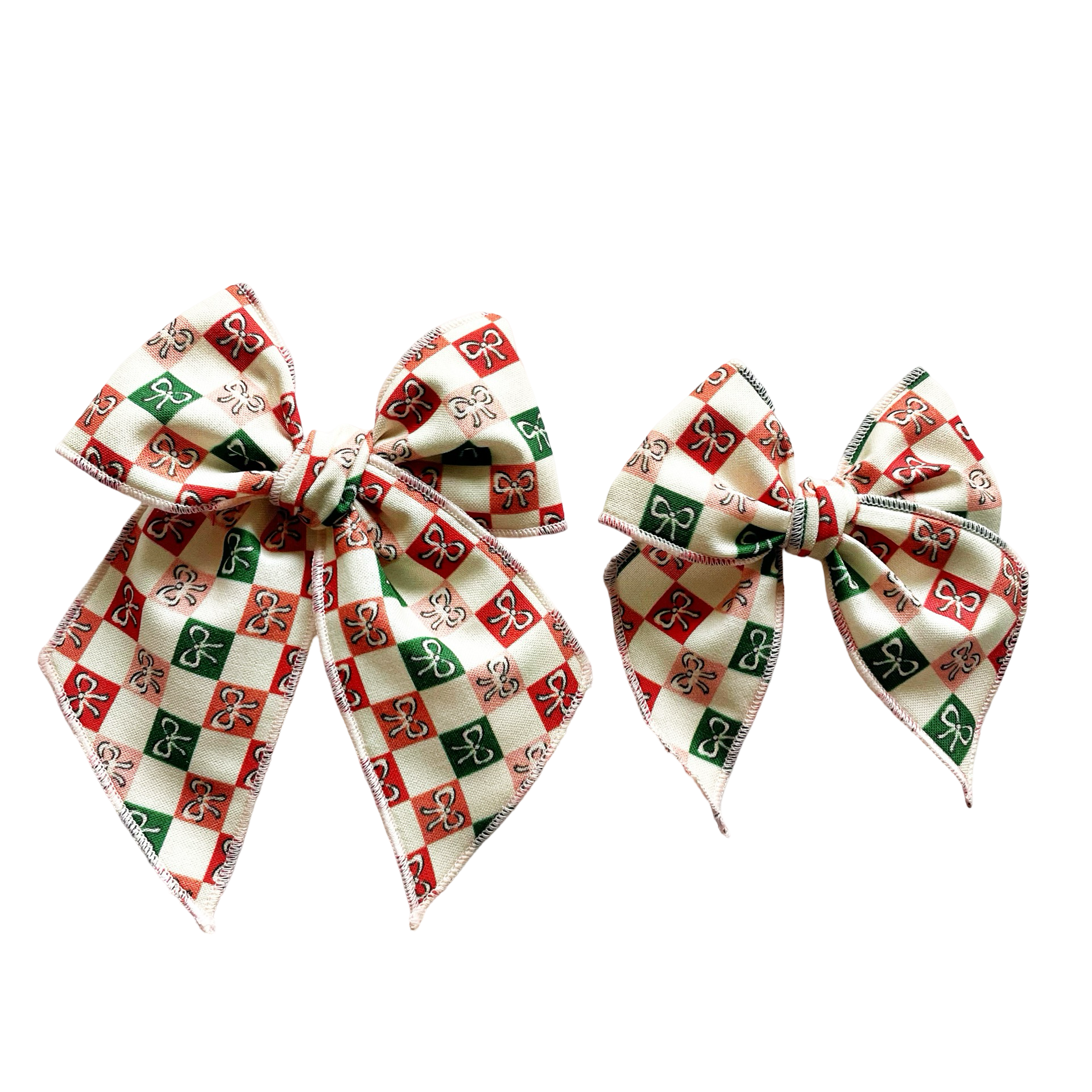 Checkered Holiday Bows Elle Bow