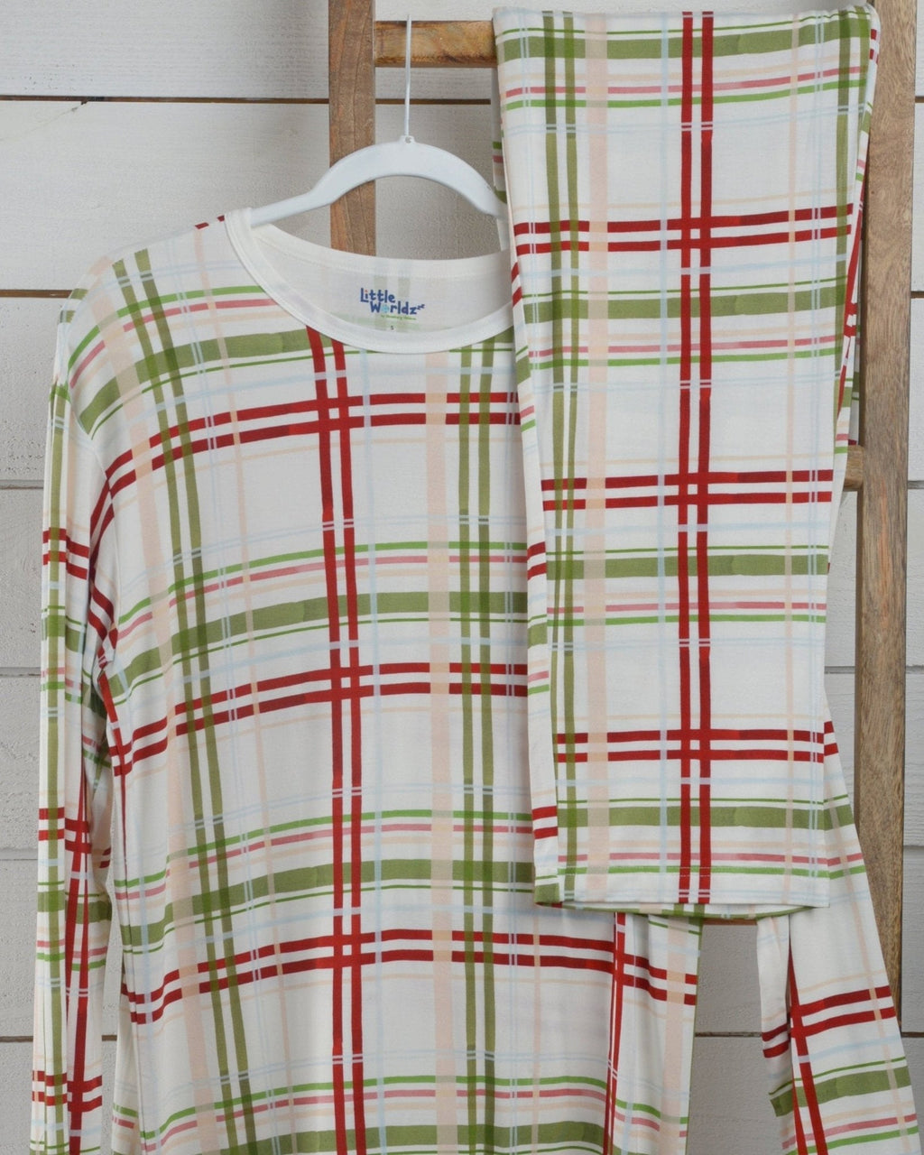 Christmas Adult Men's Bamboo Pajamas in Plaid