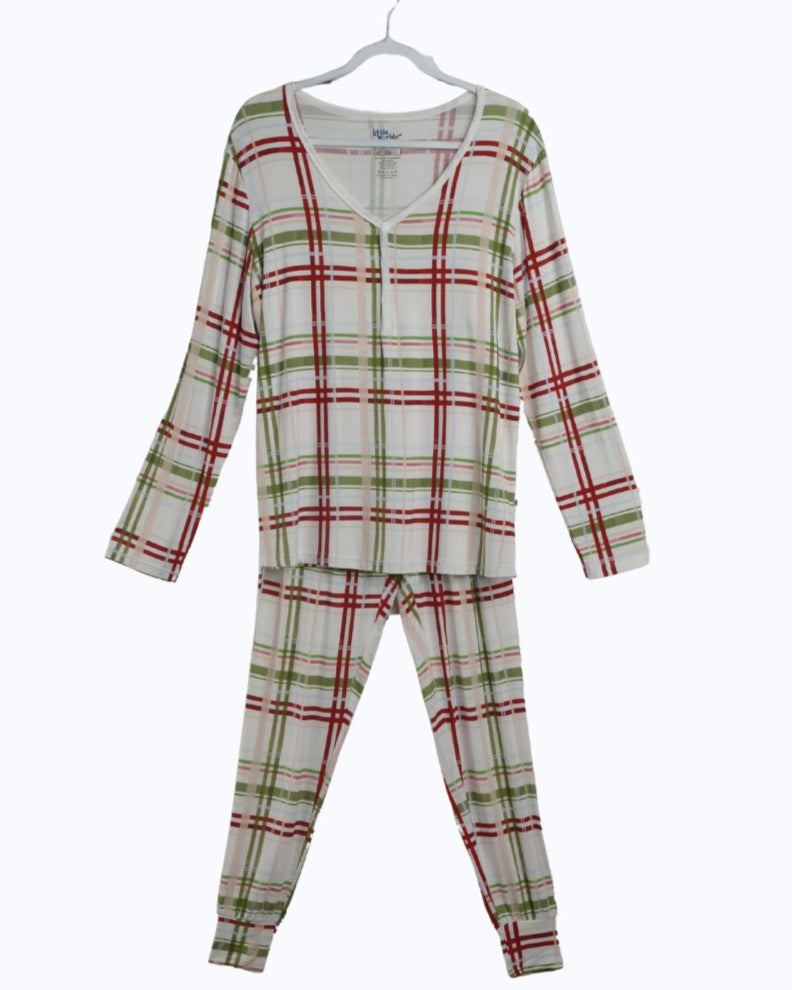 Christmas Adult Women's Bamboo Pajamas in Plaid