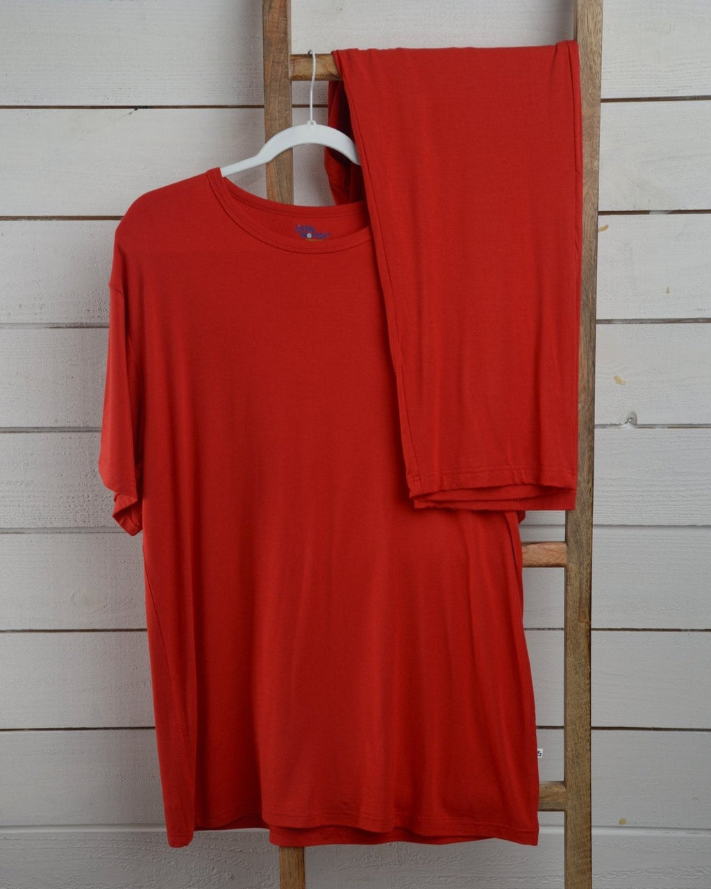 Adult Men's Bamboo Pajamas in Red