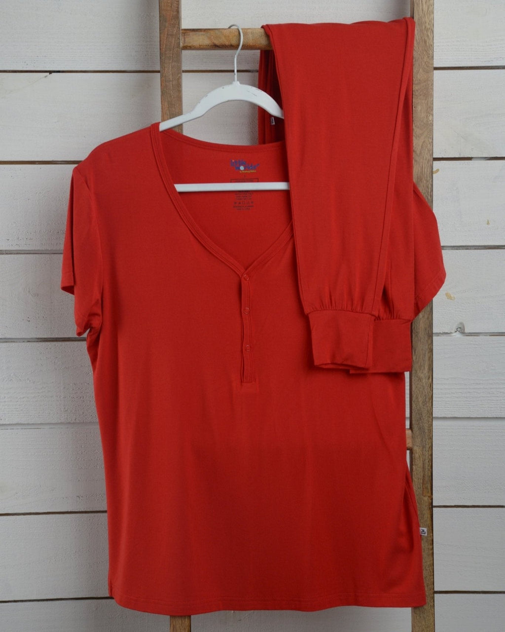 Adult Women's Bamboo Pajamas in Red