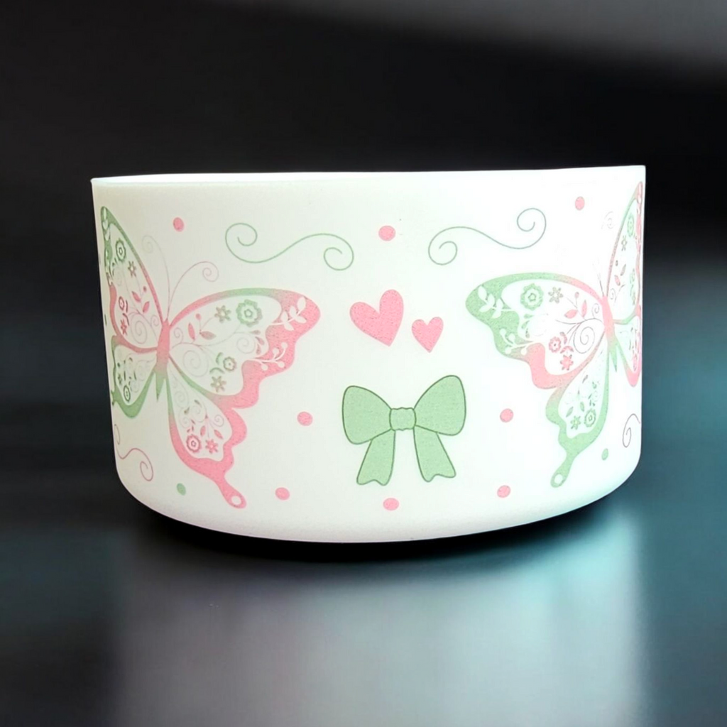 Wickedly Cute Butterflies and Bows Silicone Tumbler Boot