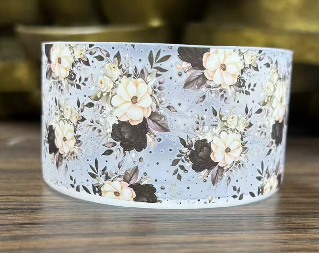 GothFloral Semi Clear Silicone Boot Bumper Sleeve for Tumblers