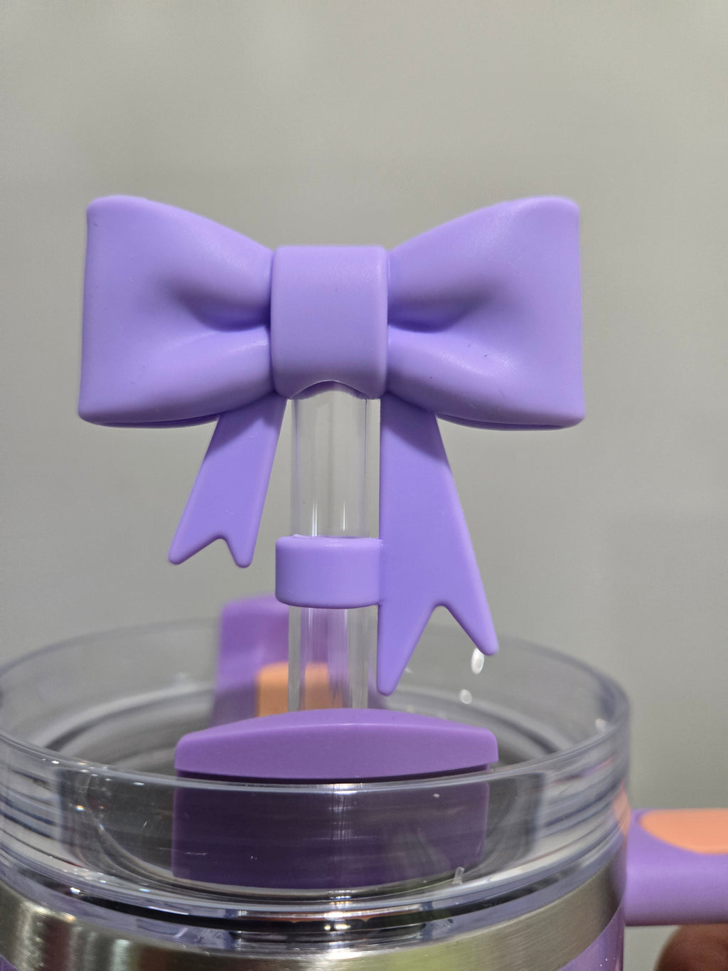 10MM Periwinkle Bow Strawtopper