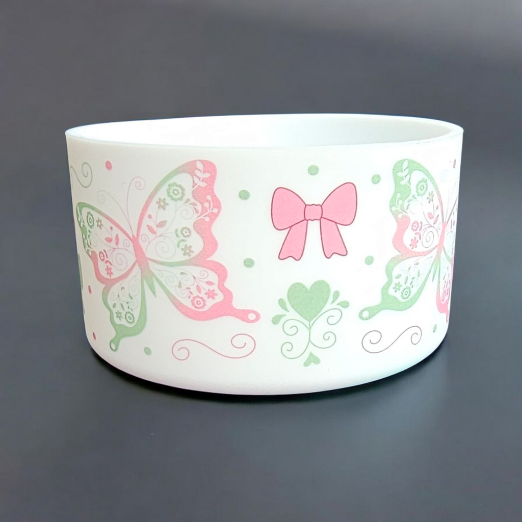 Wickedly Cute Butterflies and Bows Silicone Tumbler Boot