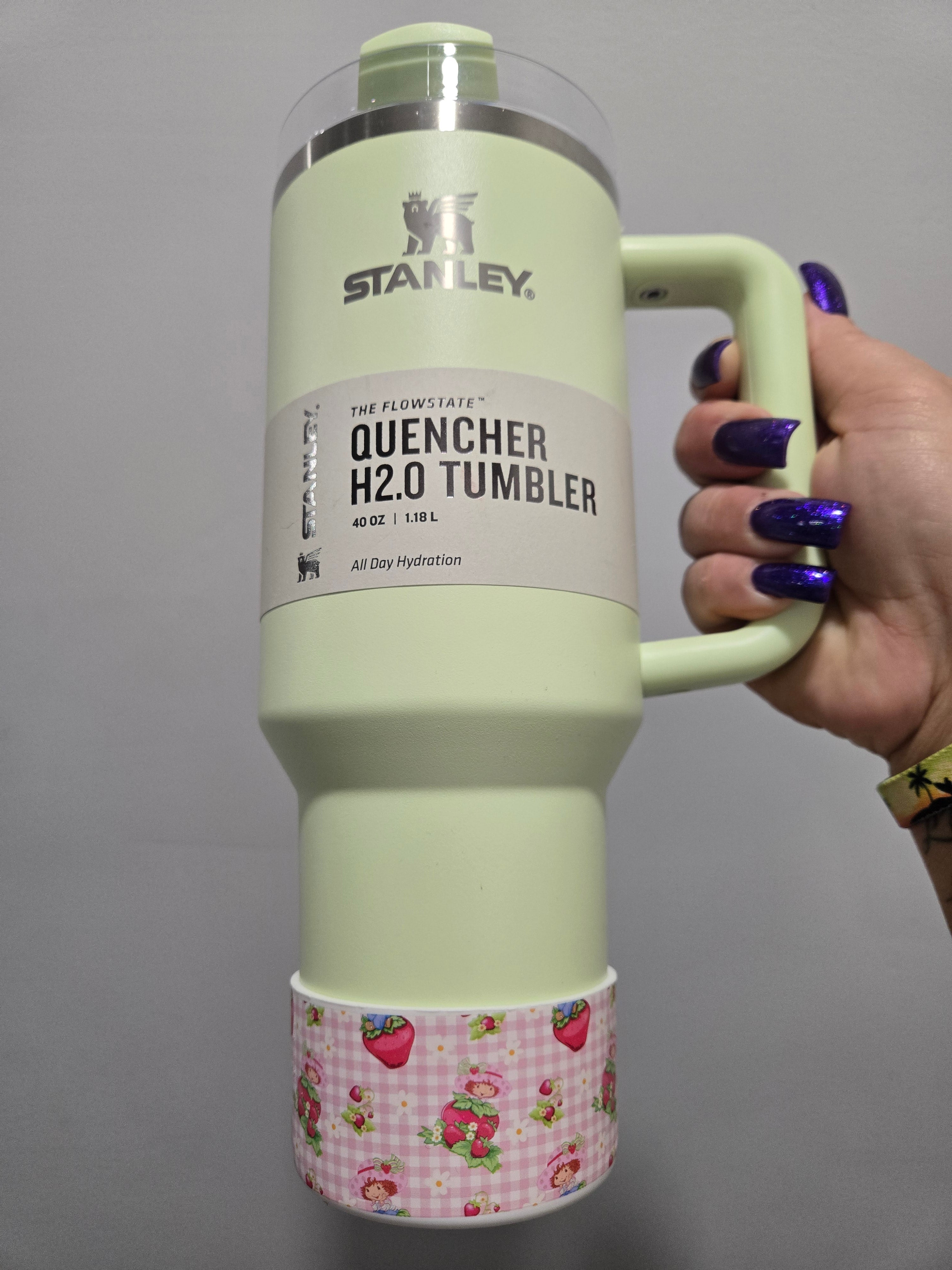 Plaid Strawberry Girl Silicone Boot Bumper Sleeve for Tumblers