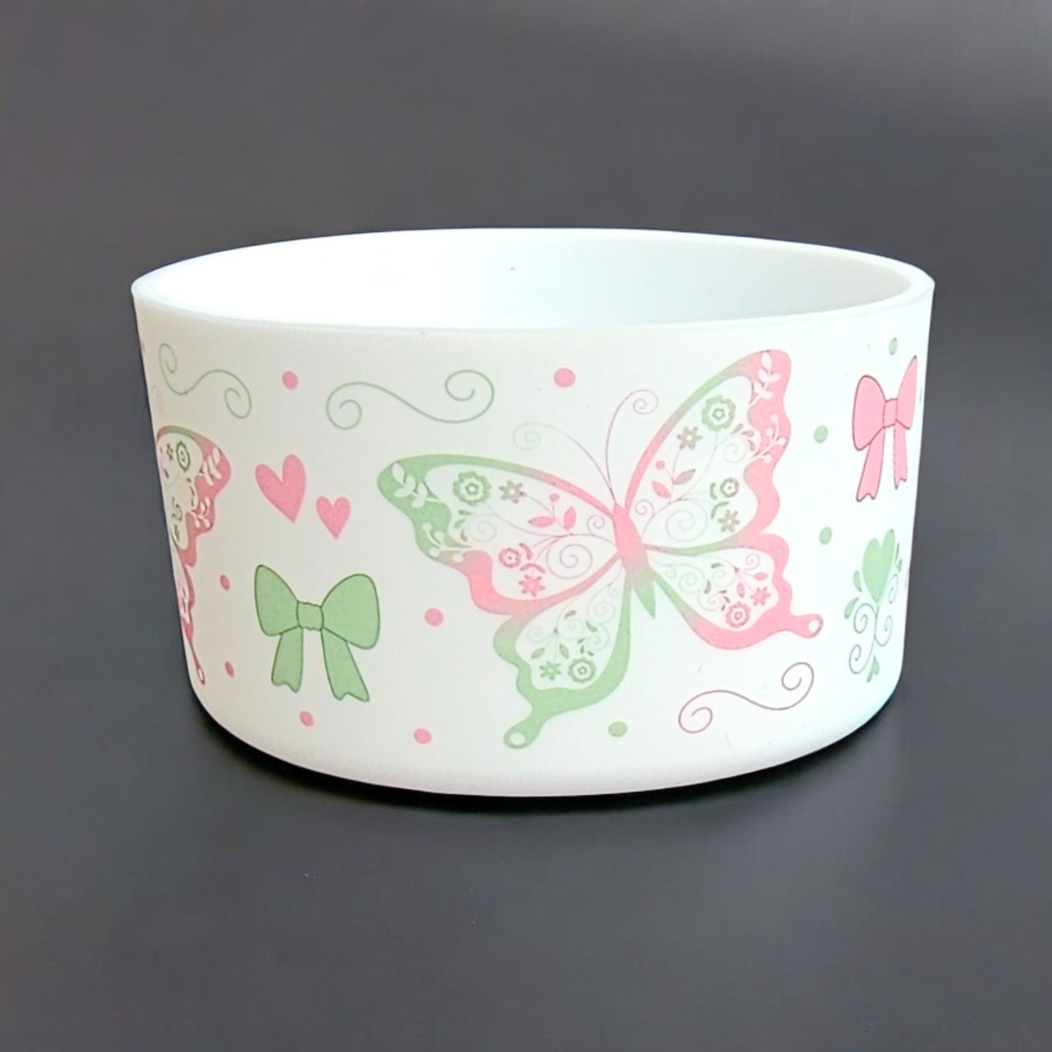 Wickedly Cute Butterflies and Bows Silicone Tumbler Boot & Bow Straw Topper Set