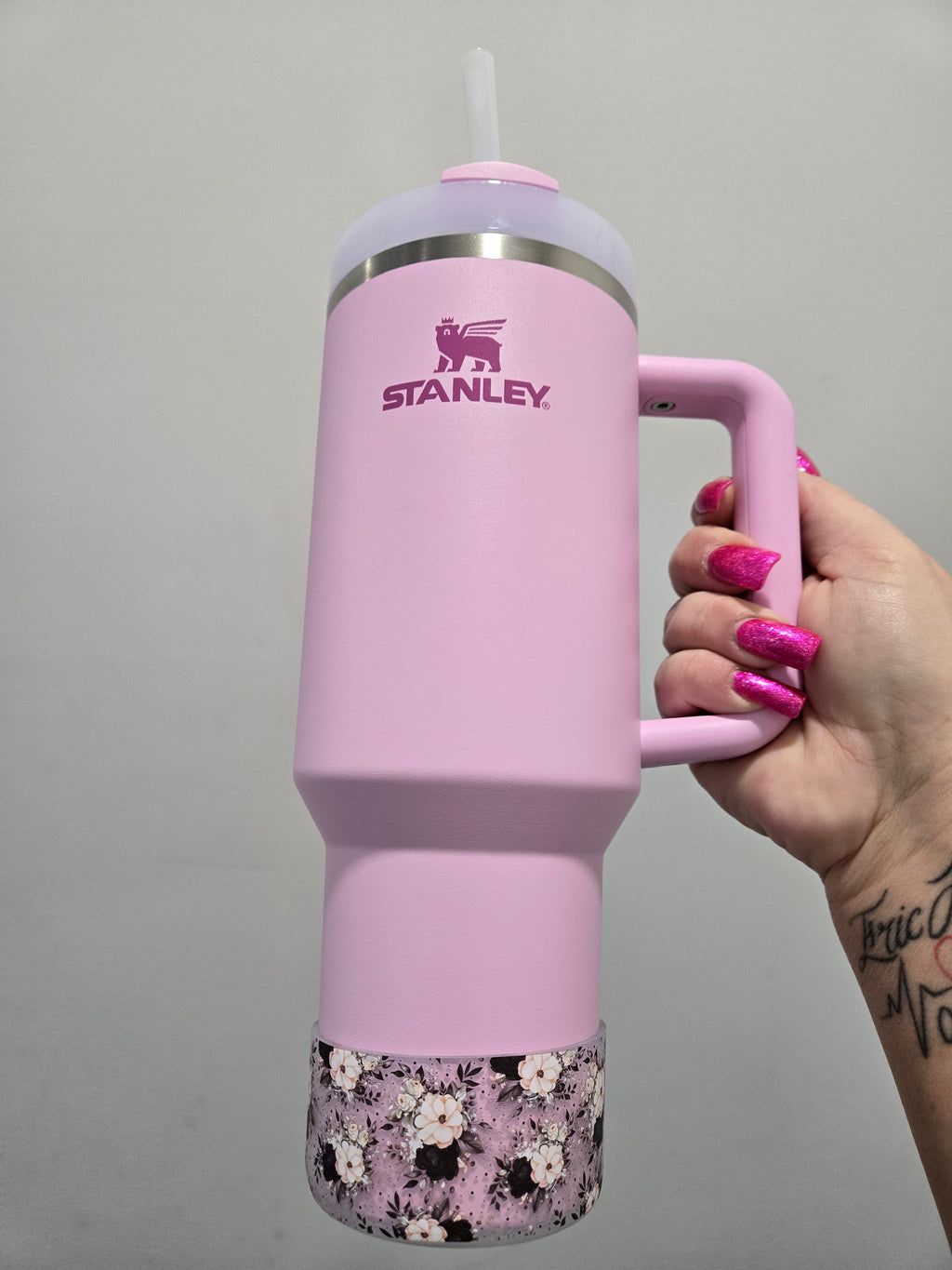 GothFloral Semi Clear Silicone Boot Bumper Sleeve for Tumblers