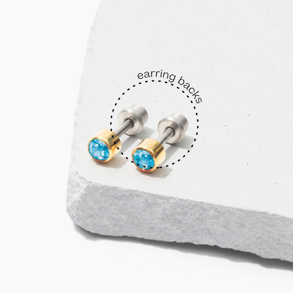 Spare Titanium Little Lux Screw-On Earring Backs