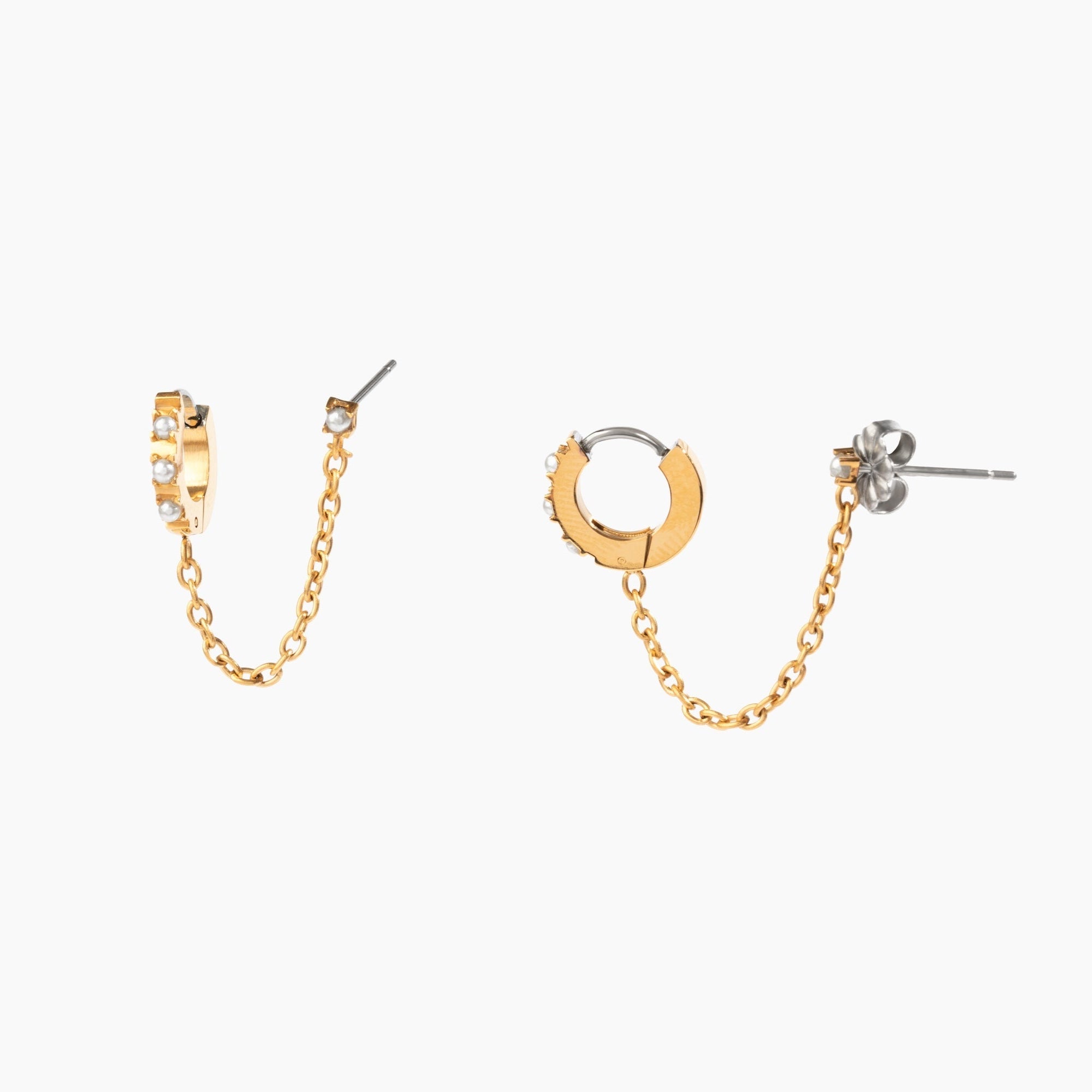 Single Lara Pearl Hoop Earring