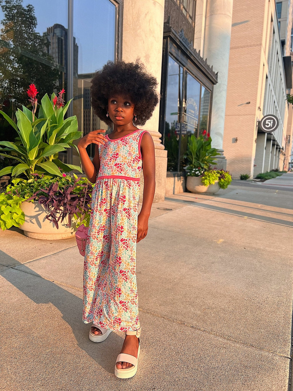 Sleeveless Wide Leg Romper in Verano Floral