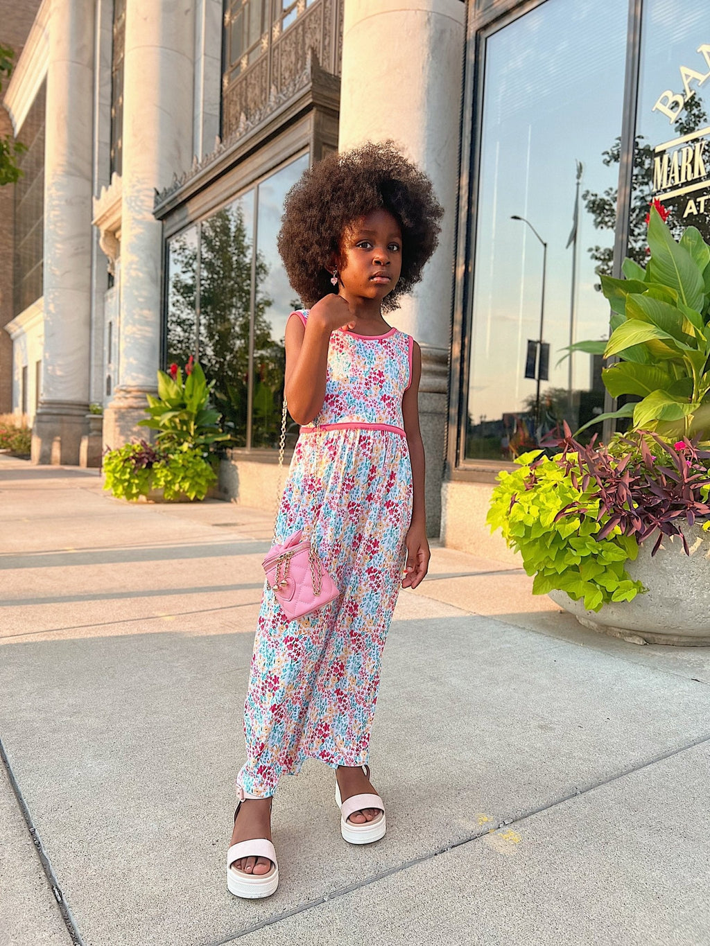 Sleeveless Wide Leg Romper in Verano Floral