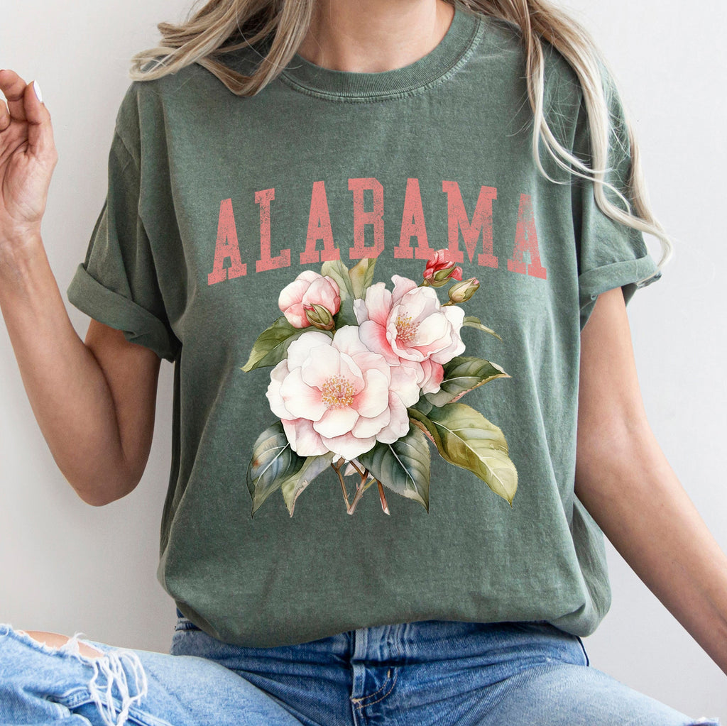 Alabama State Flower Comfort Colors Tshirt