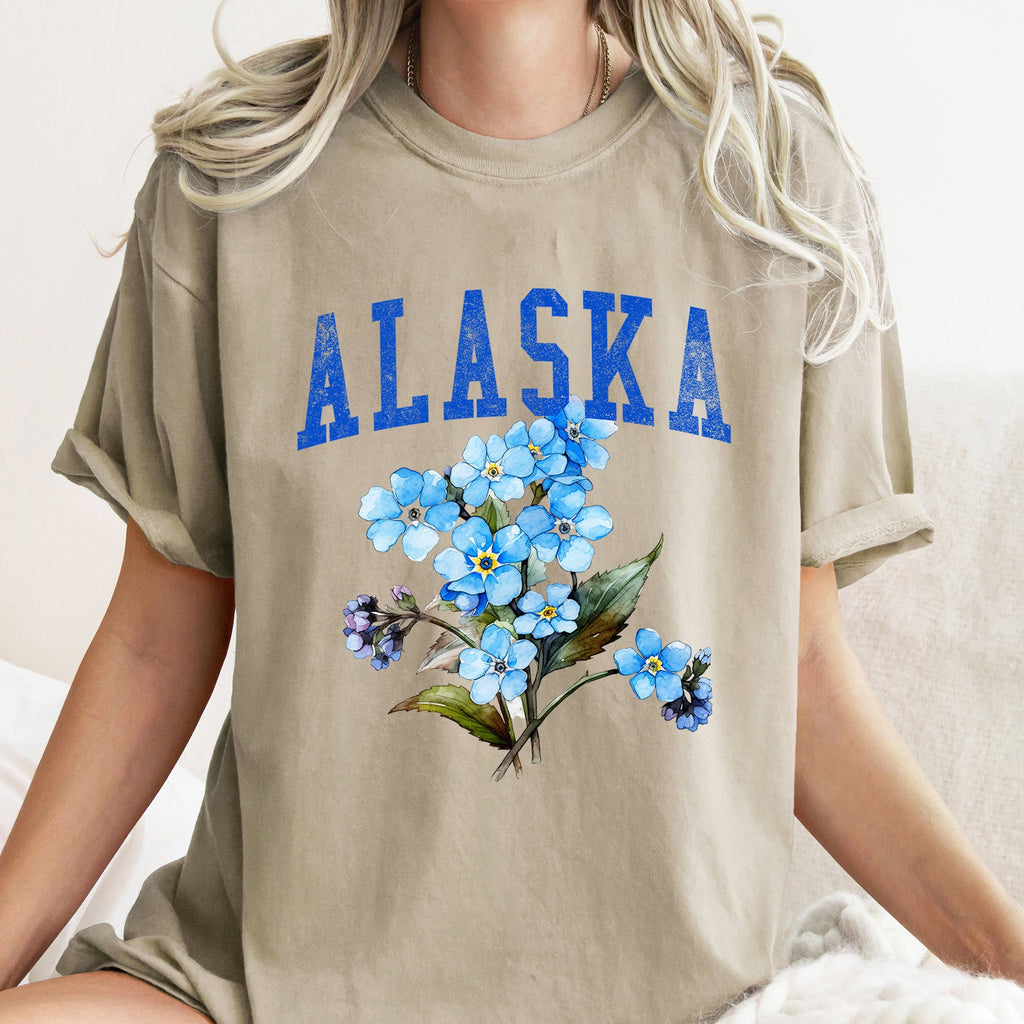 Alaska State Flower Comfort Colors Tshirt