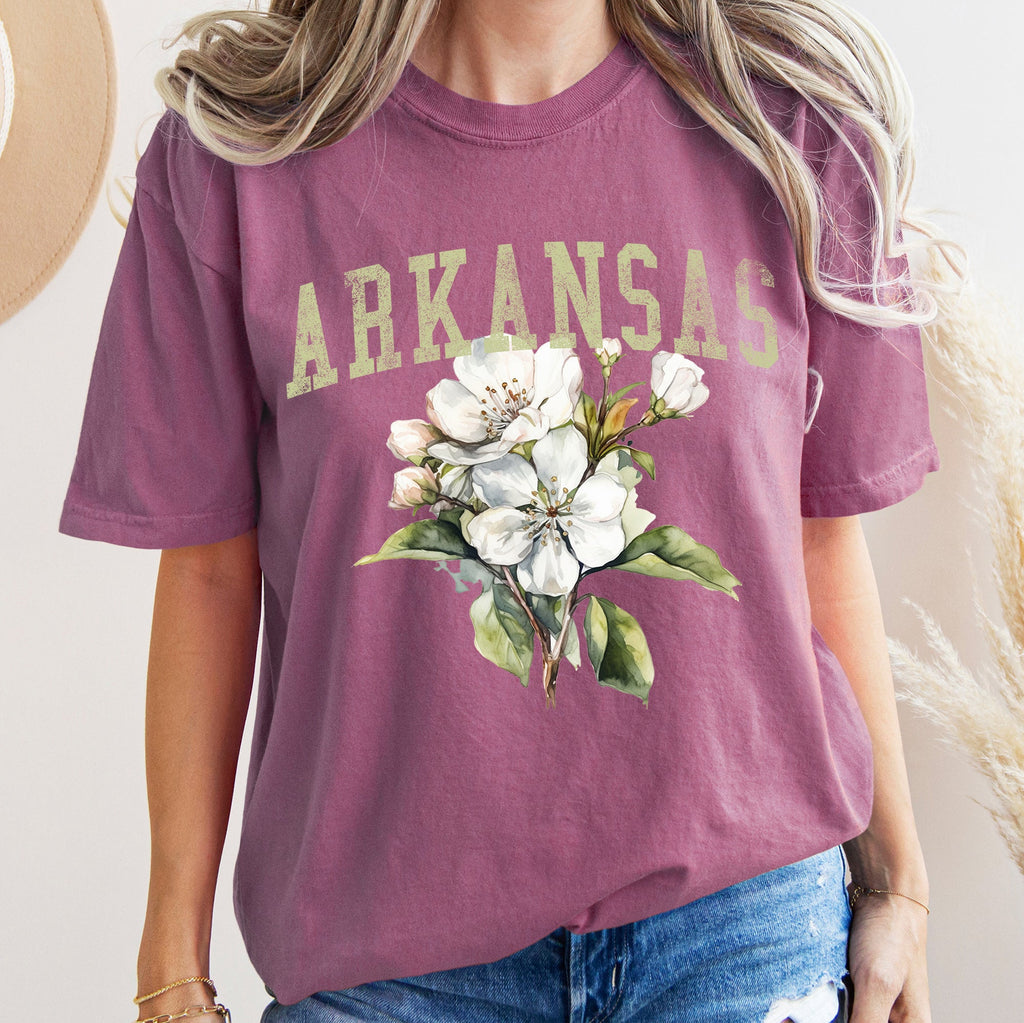 Arkansas State Flower Comfort Colors Tshirt