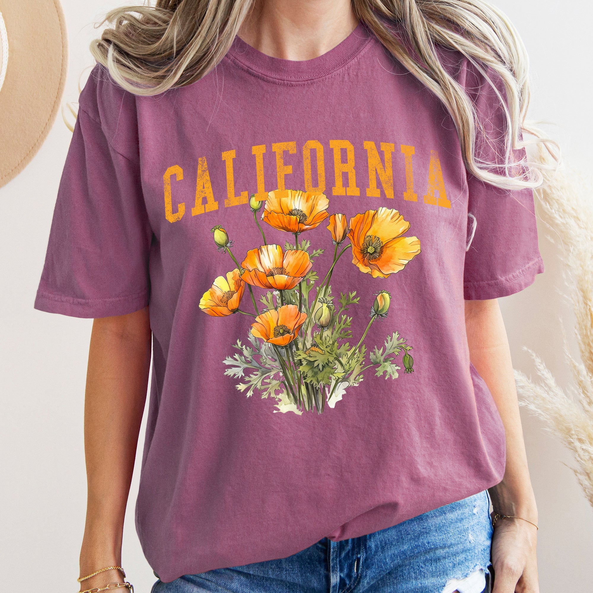 California State Flower Comfort Colors Tshirt