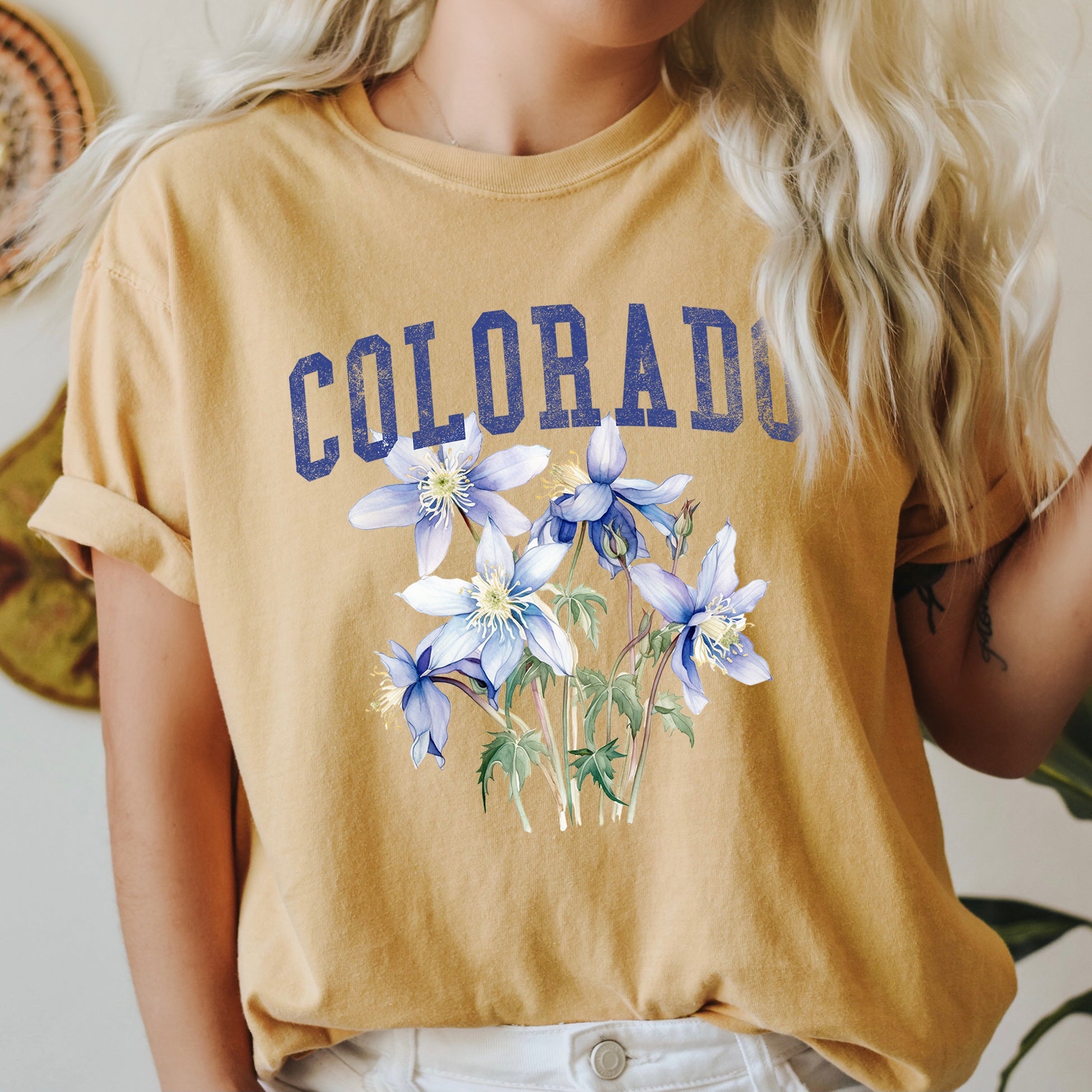 Colorado State Flower Comfort Colors Tshirt