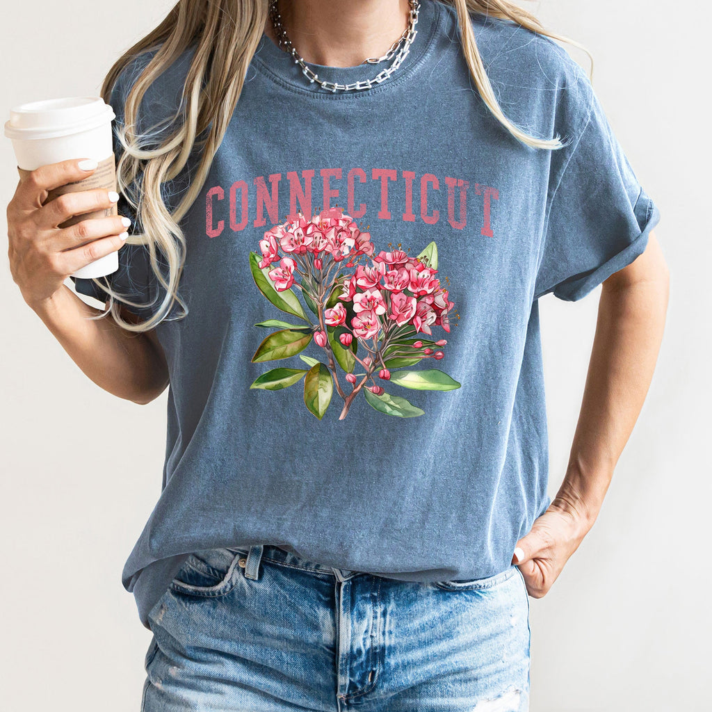 Connecticut State Flower Comfort Colors Tshirt