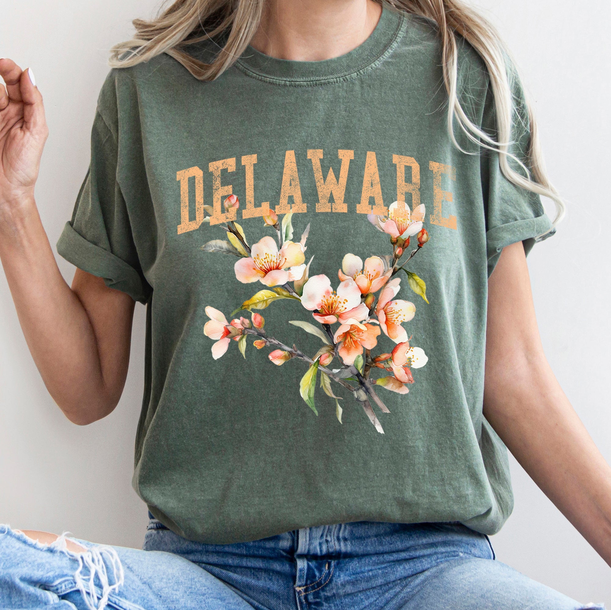 Delaware State Flower Comfort Colors Tshirt