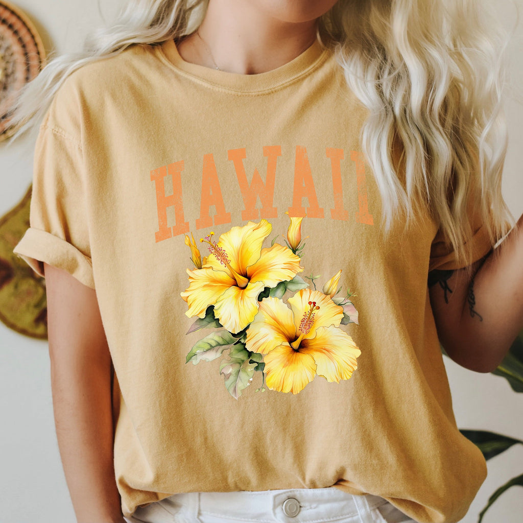 Hawaii State Flower Comfort Colors Tshirt