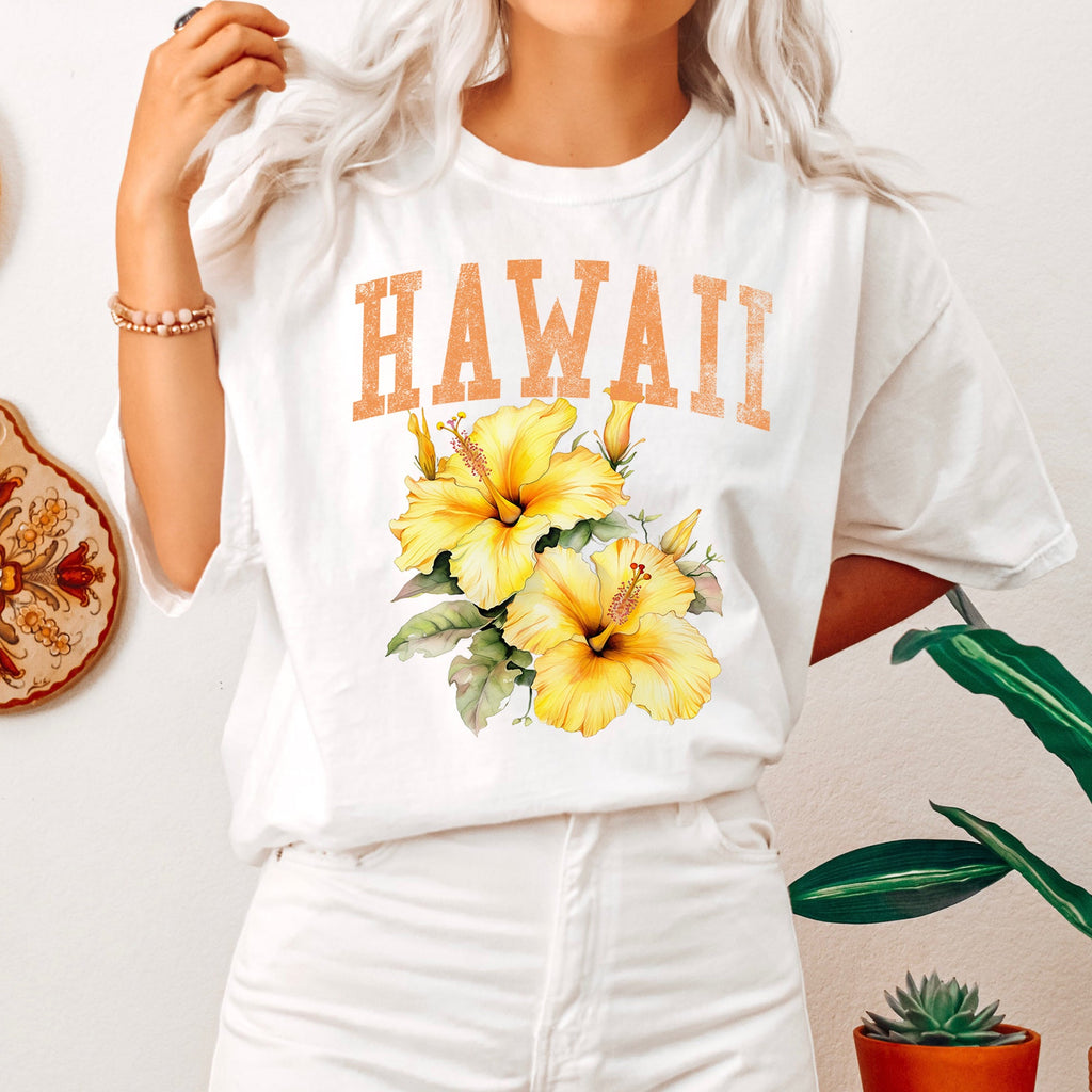 Hawaii State Flower Comfort Colors Tshirt