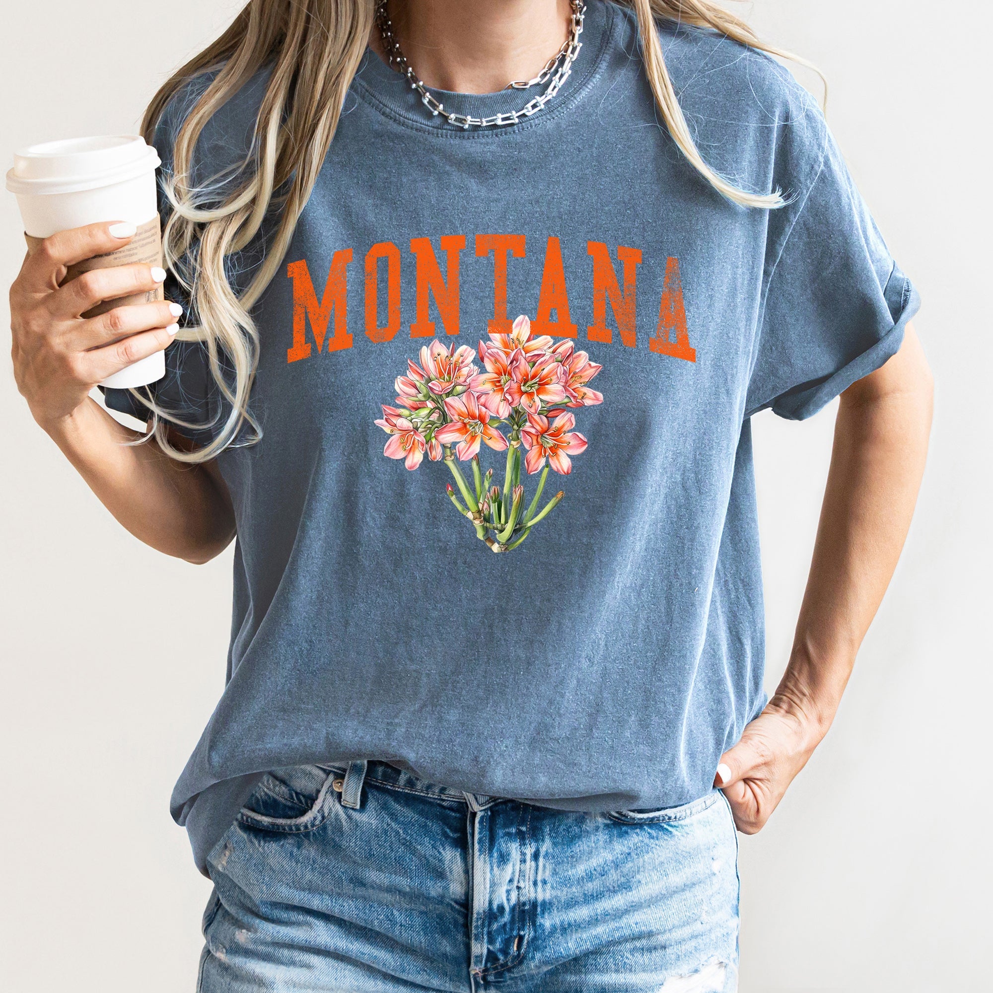 Montana State Flower Comfort Colors Tshirt