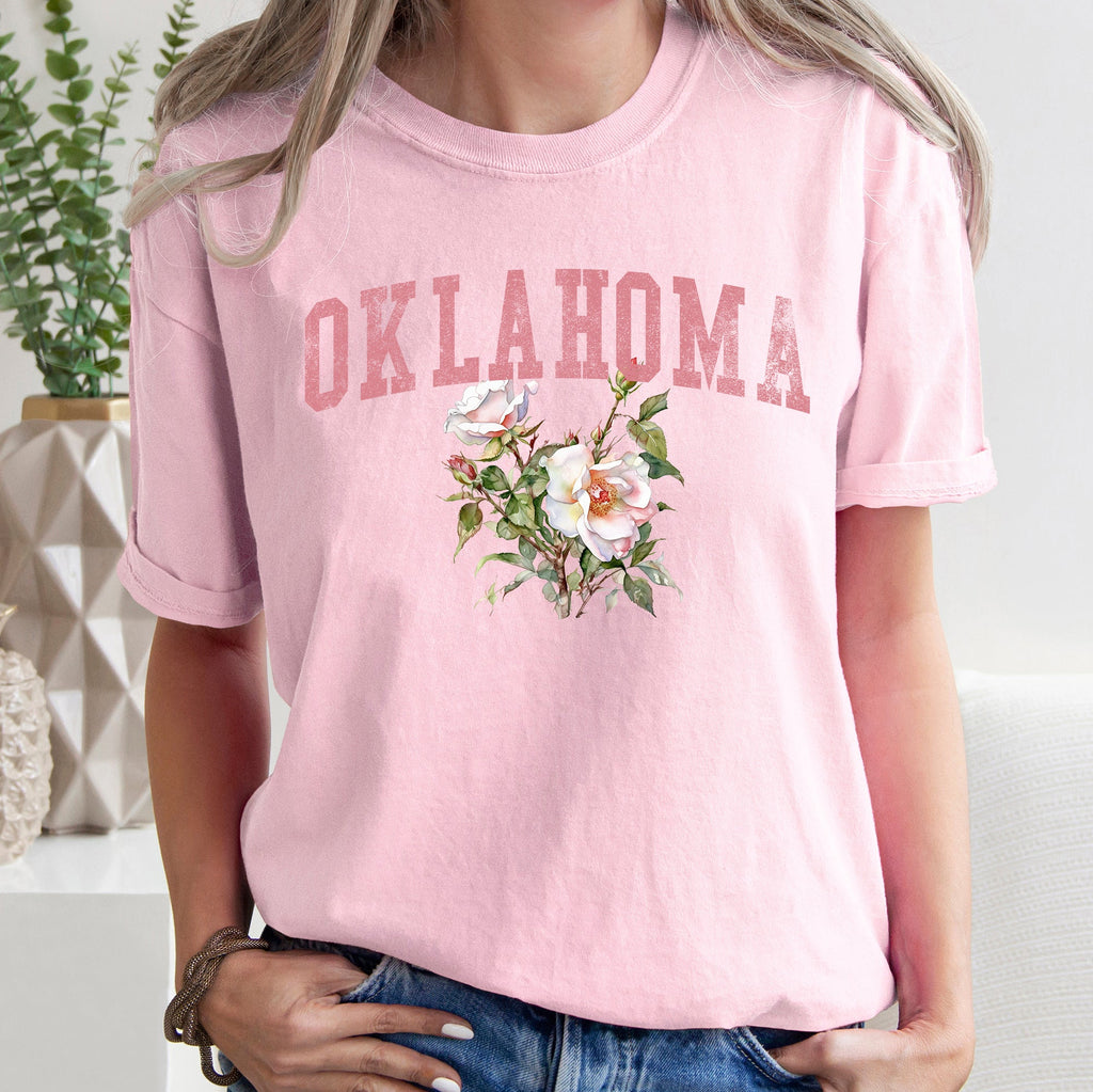 Oklahoma State Flower Comfort Colors Tshirt