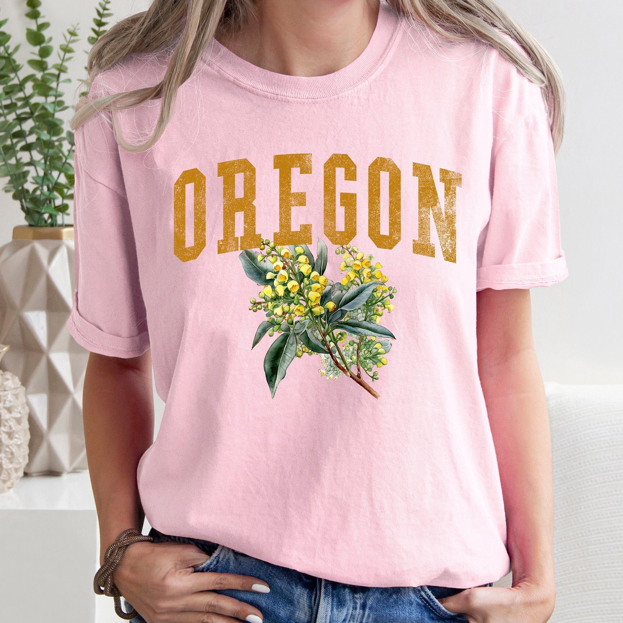 Oregon State Flower Comfort Colors Tshirt