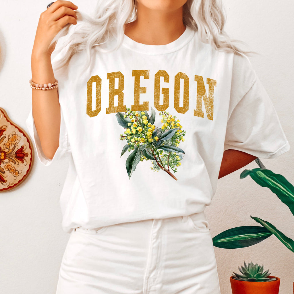 Oregon State Flower Comfort Colors Tshirt