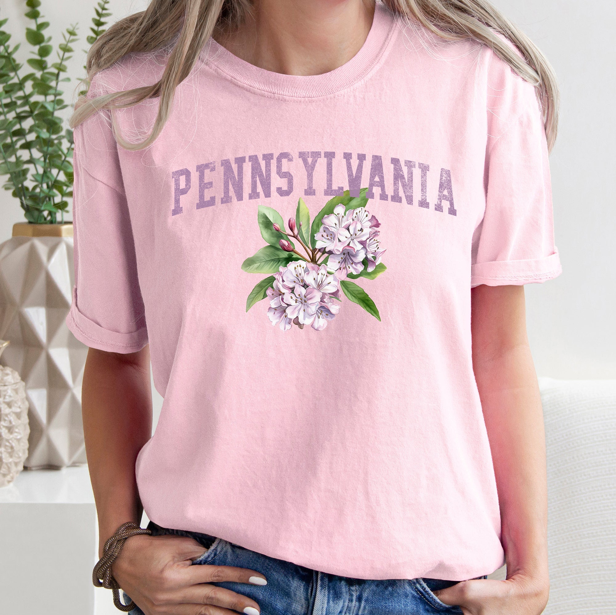 Pennsylvania State Flower Comfort Colors Tshirt