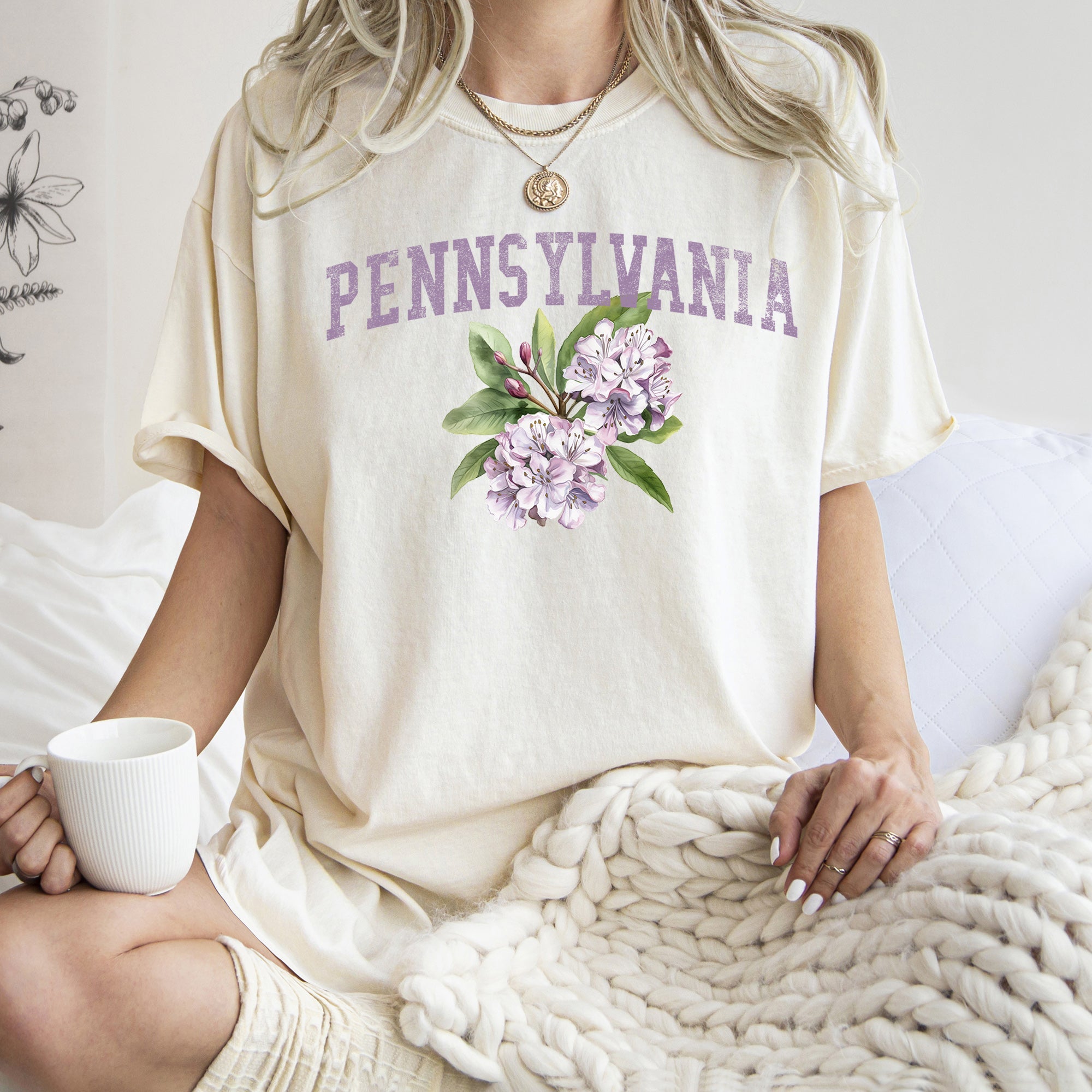 Pennsylvania State Flower Comfort Colors Tshirt