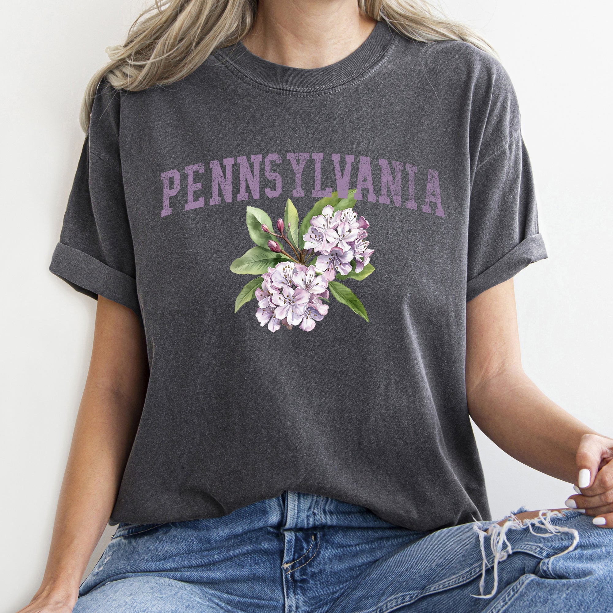 Pennsylvania State Flower Comfort Colors Tshirt