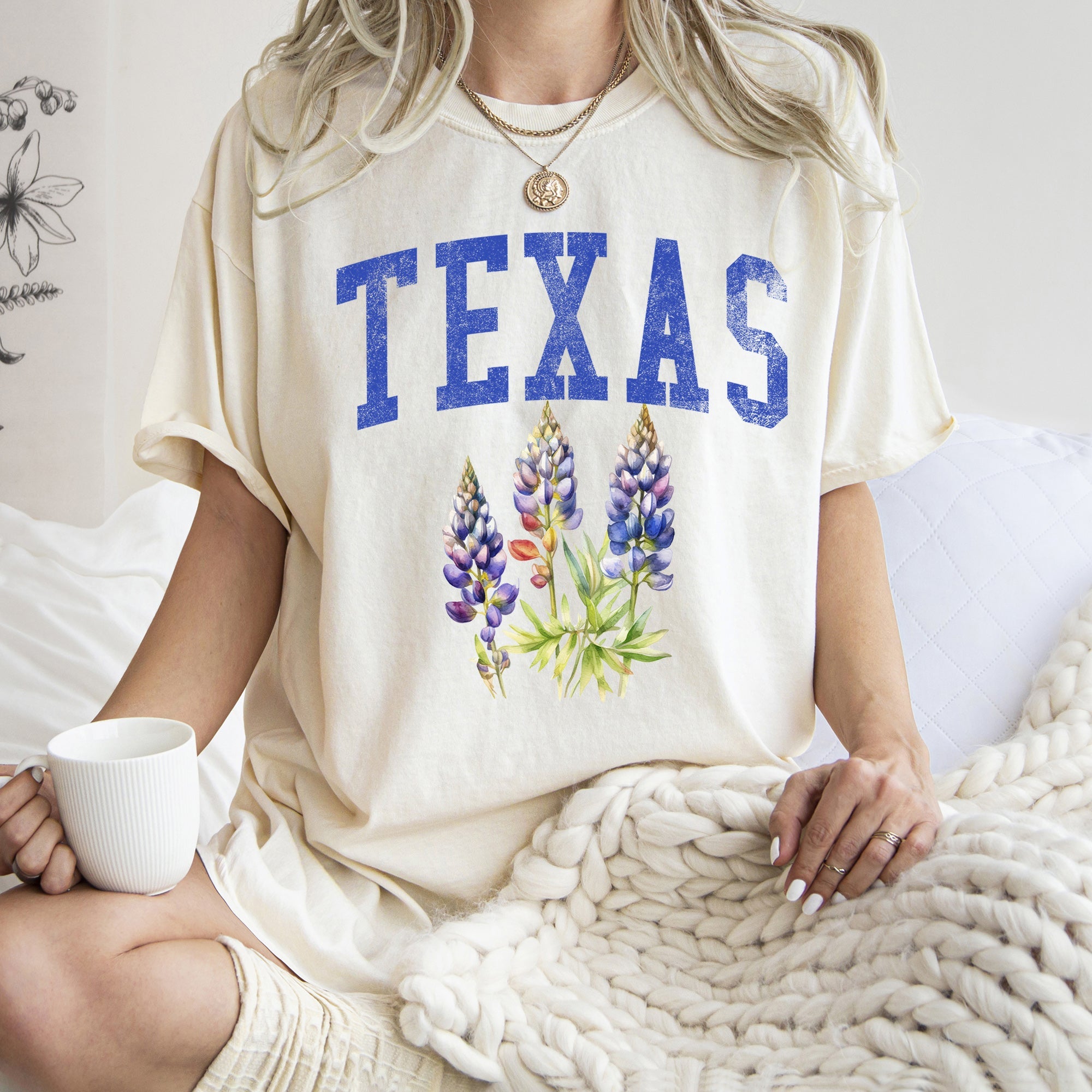Texas State Flower Comfort Colors Tshirt